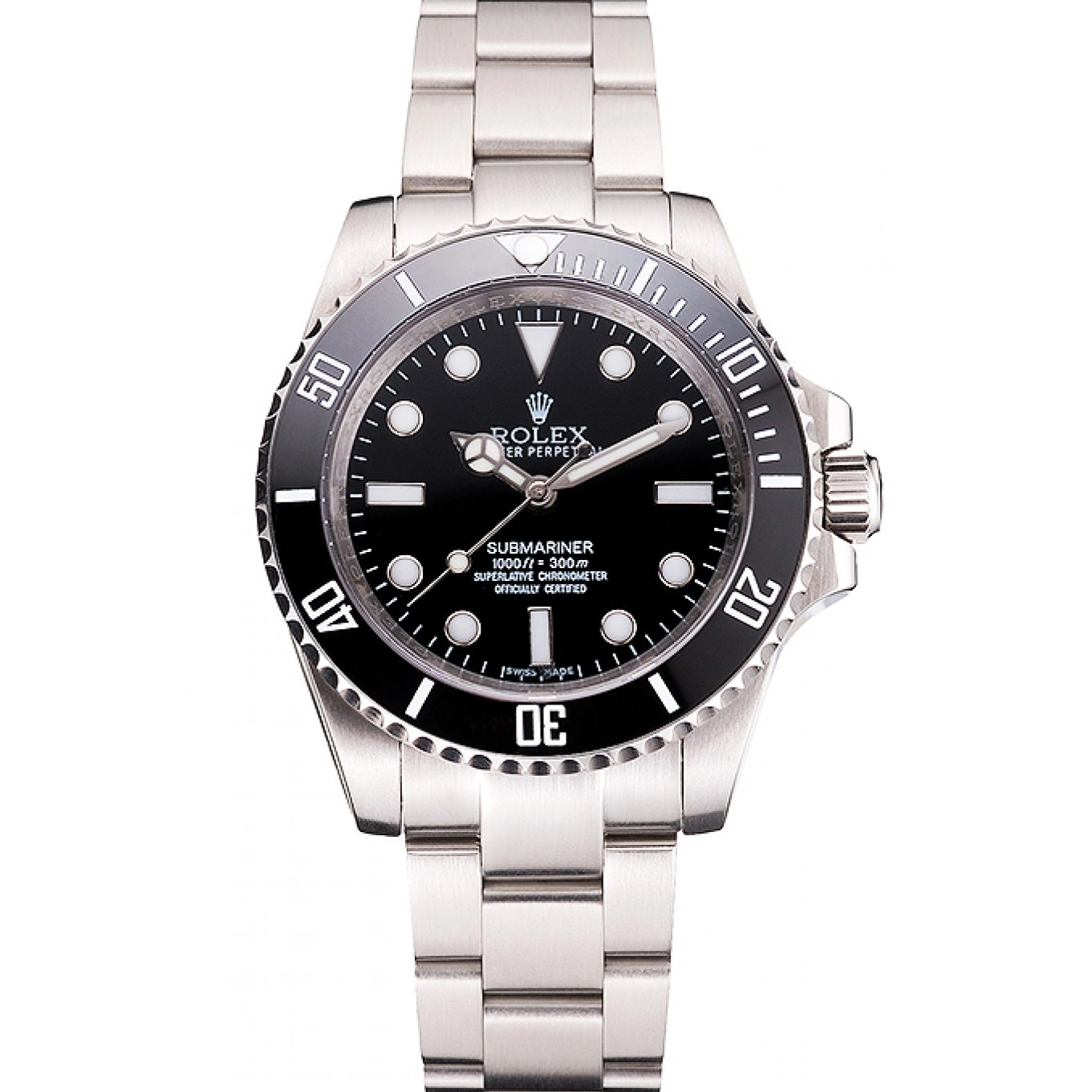 Good copy rolex watches Stainless Bezel Case No Date Swiss Black Bracelet Dial Submariner And Steel And Rolex 0629